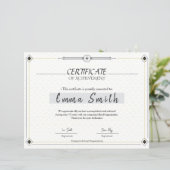 Minimalistisch Ellegant Certificaat van Prestatie (Staand voorkant)