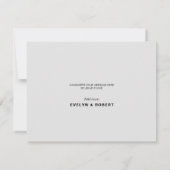 Minimalistisch ellegant formeel bruin huwelijk bedankkaart (Achterkant)