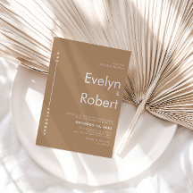 Minimalistisch ellegant formeel bruin huwelijk