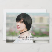 Minimalistisch ellegant Lijst met pijlen Afstudere Kaart (Voorkant)