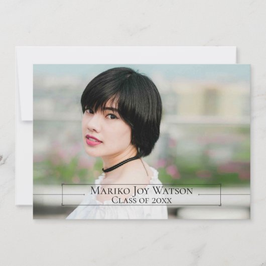 Minimalistisch ellegant Lijst met pijlen Afstudere Kaart (Voorkant)