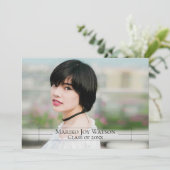 Minimalistisch ellegant Lijst met pijlen Afstudere Kaart (Staand voorkant)