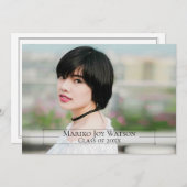 Minimalistisch ellegant Lijst met pijlen Afstudere Kaart (Voorkant / Achterkant)