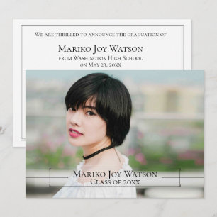 Minimalistisch ellegant Lijst met pijlen Afstudere Kaart