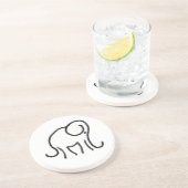 Minimalistisch ellephant Emblem Stone Drink Onderz Zandsteen Onderzetter (Zijkant)