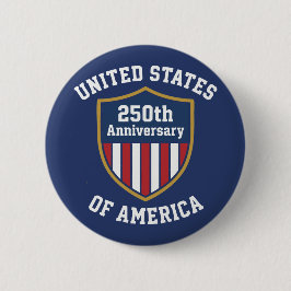 Minimalistisch embleem 250-jarig bestaan Verenigde Ronde Button 5,7 Cm