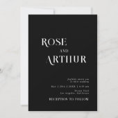 Minimalistisch en chic zwart en wit kaart (Voorkant)