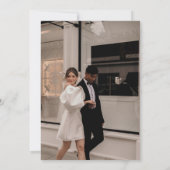 Minimalistisch en chic zwart en wit kaart (Achterkant)