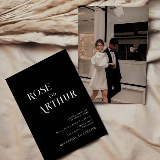 Minimalistisch en chic zwart en wit kaart