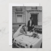 Minimalistisch en chic zwart-wit Save the date Kaart (Achterkant)