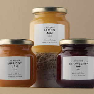 Minimalistisch en chique handschrift script voedselcontainer etiket