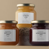 Minimalistisch en chique handschrift script voedselcontainer etiket