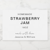 Minimalistisch en chique handschrift script voedselcontainer etiket (Enkel label)