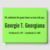 Minimalistisch en conservatief cursief gastenboek (Voorkant)