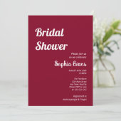 Minimalistisch en eenvoudig Bourgondisch Vrijgezel Kaart (Staand voorkant)