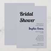 Minimalistisch en eenvoudig Cloud Grey Vrijgezelle Kaart (Voorkant / Achterkant)