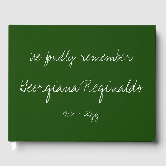 Minimalistisch en eenvoudig condoleanceboek gastenboek (Voorkant)