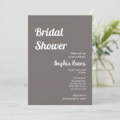 Minimalistisch en eenvoudig donkerzilver Vrijgezel Kaart (Staand voorkant)