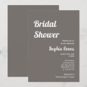 Minimalistisch en eenvoudig donkerzilver Vrijgezel Kaart (Voorkant / Achterkant)