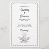 Minimalistisch en eenvoudig gescallopeerd grenspro (Voorkant)