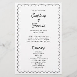 Minimalistisch en eenvoudig gescallopeerd grenspro