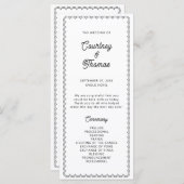 Minimalistisch en eenvoudig gescallopeerd grenspro (Voorkant / Achterkant)