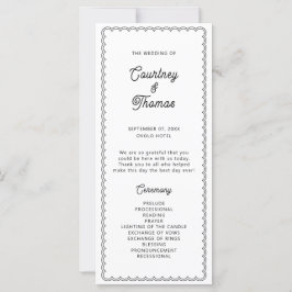 Minimalistisch en eenvoudig gescallopeerd grenspro