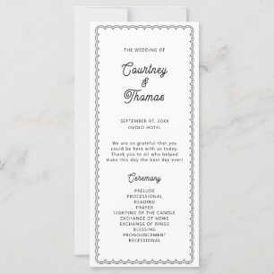 Minimalistisch en eenvoudig gescallopeerd grenspro