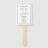 Minimalistisch en eenvoudig gescallopeerd grenspro handwaaier (Voorkant)