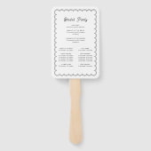 Minimalistisch en eenvoudig gescallopeerd grenspro handwaaier (Achterkant)