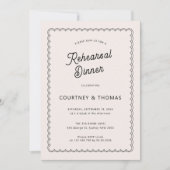 Minimalistisch en eenvoudig gescallopeerd repetiti kaart (Voorkant)