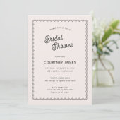 Minimalistisch en eenvoudig gescallopeerd Vrijgeze Kaart (Staand voorkant)