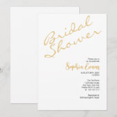 Minimalistisch en eenvoudig goud en wit Vrijgezell Kaart (Voorkant / Achterkant)