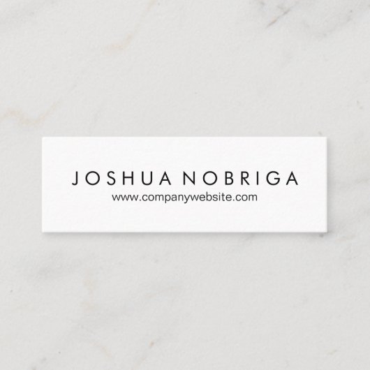 Minimalistisch en eenvoudig mini visitekaartje (Voorkant)