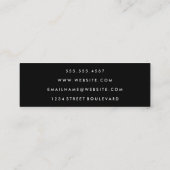 Minimalistisch en eenvoudig mini visitekaartje (Achterkant)