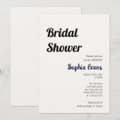 Minimalistisch en eenvoudig off wit Vrijgezellenfe Kaart (Voorkant / Achterkant)