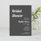 Minimalistisch en eenvoudig schaduwgrijs Vrijgezel Kaart (Staand voorkant)