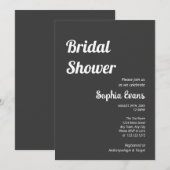 Minimalistisch en eenvoudig schaduwgrijs Vrijgezel Kaart (Voorkant / Achterkant)