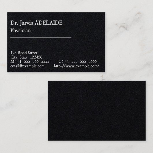 Minimalistisch en eenvoudig Visitekaartje (Voorkant / Achterkant)