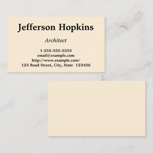 Minimalistisch en eenvoudig Visitekaartje met arch (Voorkant / Achterkant)