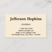 Minimalistisch en eenvoudig Visitekaartje met arch (Voorkant)