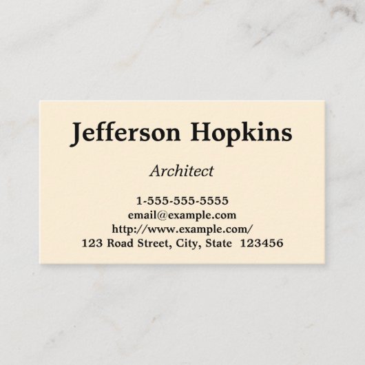 Minimalistisch en eenvoudig Visitekaartje met arch (Voorkant)