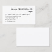 Minimalistisch en eenvoudig Visitekaartje van advo (Voorkant / Achterkant)