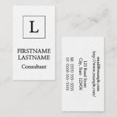 Minimalistisch en eenvoudig Visitekaartje van cons (Voorkant / Achterkant)