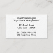 Minimalistisch en eenvoudig Visitekaartje van cons (Achterkant)