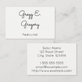 Minimalistisch en eenvoudig Visitekaartje van de p (Voorkant / Achterkant)