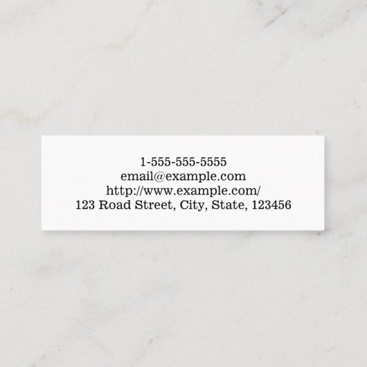 Minimalistisch en eenvoudig Visitekaartje voor hai (Achterkant)