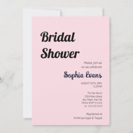 Minimalistisch en eenvoudig zacht roze Vrijgezelle Kaart