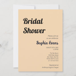 Minimalistisch en eenvoudig zandbruin Vrijgezellen Kaart