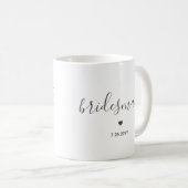 Minimalistisch en elegant bridesmaid script koffiemok (Voorkant rechts)